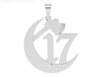 17 Number Pendant 3803 3D print model