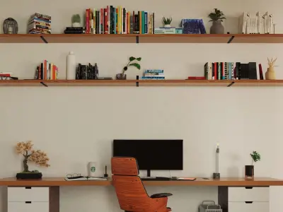 Art Studio and Home Office Scene 3D model