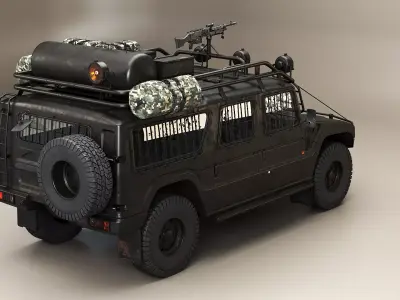 Apocalypse SUV 3D Model Armored Off-Road Vehicle 3D model
