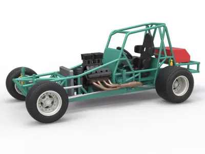 Vintage Northeast Dirt Modified stock car Base Scale 1 to 25 3D print model