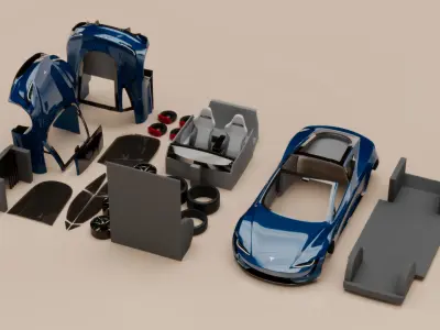 Tesla Roadster 2020 3D print model
