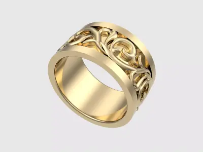 Ornate Filigree Band Ring JDBCo 3D print model