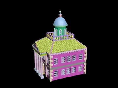 Medieval House 34 3D print model 3D model