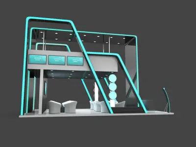 Exhibition Stand 3 Low-poly 3D model