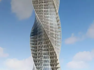Curved Tower 3D model