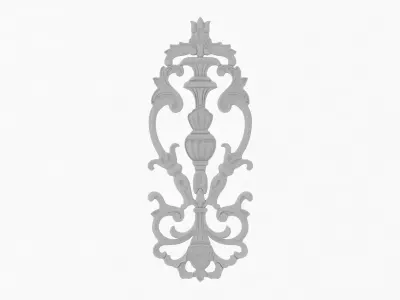 Cartouche ornament 008 3D model