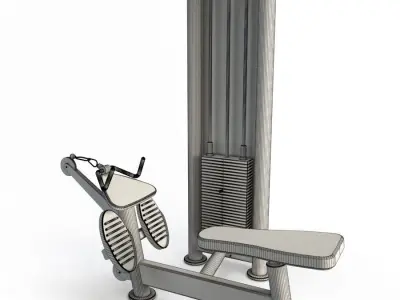 Gym Pulley Row Machine 3D model