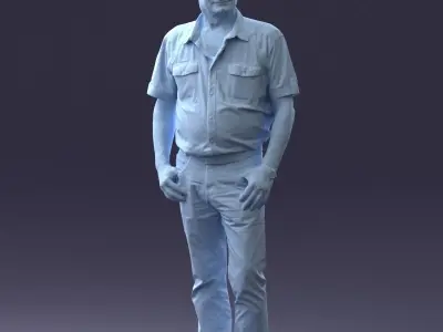 000025 Old man 0713 3D model