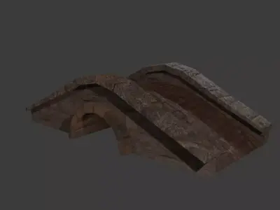  stone bridge - Puente de piedra Low-poly 3D model