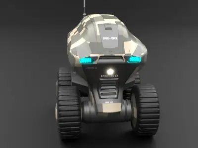 Military Sci-Fi Droid Low-poly 3D model by 3DAssetsKit