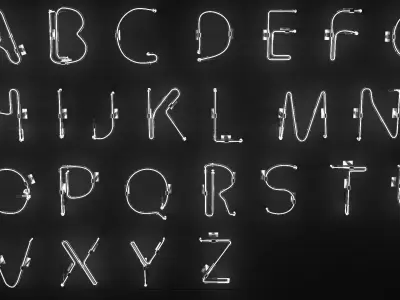 Neon Alphabet 3D model
