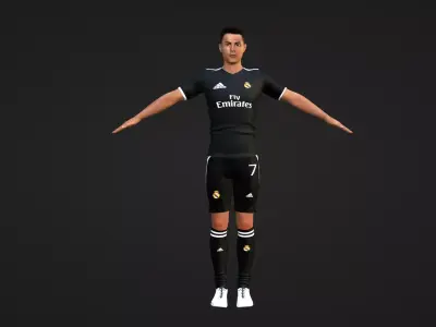 Cristiano Ronaldo - Real Madrid Low-poly 3D model