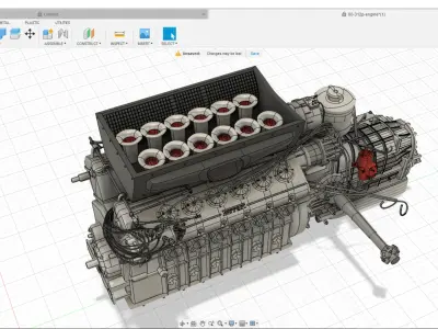 Ferrari 312 P Engine - 3 liter 3D print model