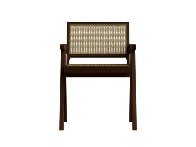Mid Century Cane Chair 3D model