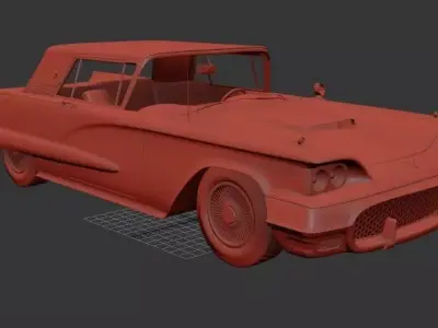 F Thunderbird Mk2 Sport Coupe 1958 3D print model