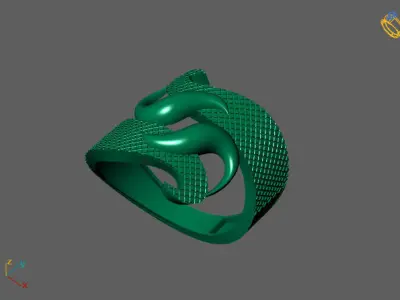 Fancy Womens Rings Plain Rings Ready STL 3DM Models Rings 3D print model 34