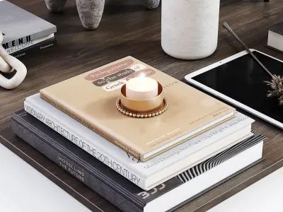 Coffee Table Decor Set 3D model