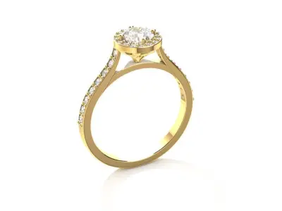 Solitaire Engagement Ring 3D print model