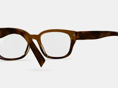 Wentworth Eyeglasses in Saddle Tortoise Fade Low-poly 3D model