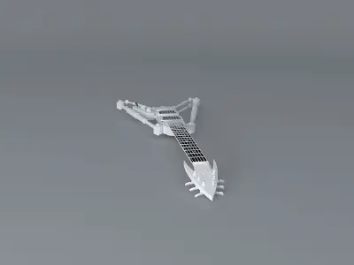 Industrial strength guitar Free 3D model