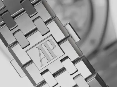 Audemars Piguet Royal Oak Flying Tourbillon White gold Diamonds 3D model