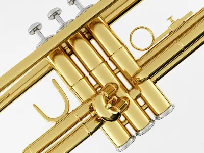 Trumpet gold 3D model