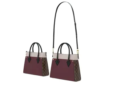 Louis Vuitton On My Side MM Bag Wine Low-poly 3D model