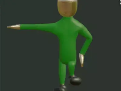 Character man in suit Free 3D model
