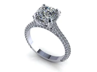 Secret Love Diamond Ring 3D model