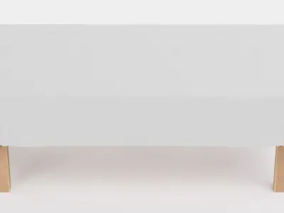 -Tablecloth with Table Rectangular- 3D model