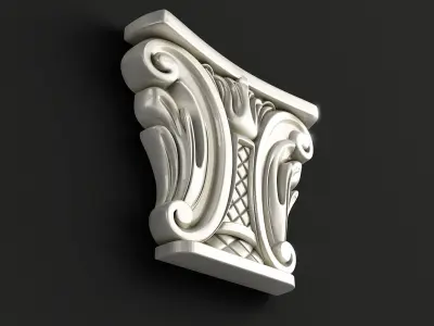 Carved Element 3D model 3D model