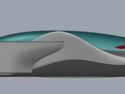 Circuit sport car concept Low-poly 3D model