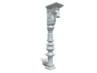 horse top design column  3D model