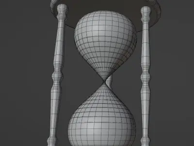 HourGlass01 wooden hourglass with sand inside Free low-poly 3D model