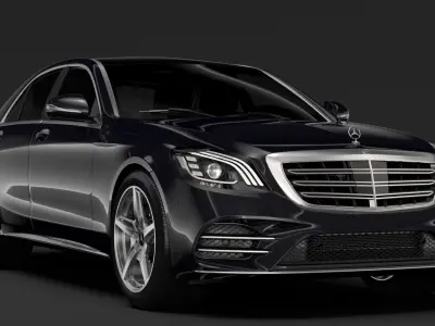 Mercedes Benz S 560 Lang 4MATIC AMG Line W222 2018 3D model