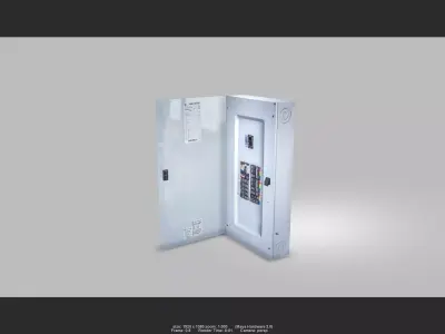 Consumer Unit 01 Low-poly 3D model