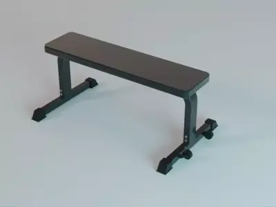 Heavy Duty Flat Bench - Gym Equipment 3D model