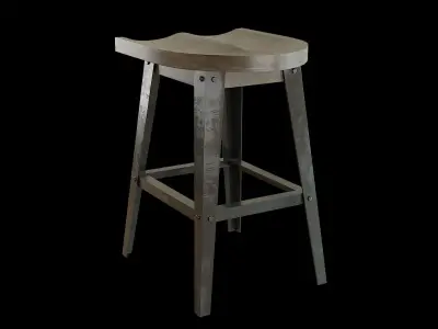 Bar Chair 02 Low-poly 3D model