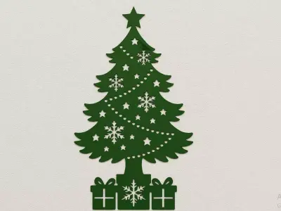 Christmas Tree Ornament Set Holiday Decoration 3D Models 3D print model