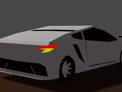 Sport Car 2 C Low-poly 3D model