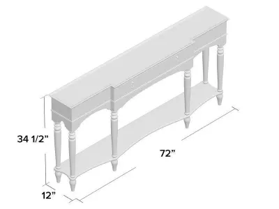 Brooker Console Table 3D model