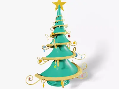 Stylized Christmas Tree 3D model