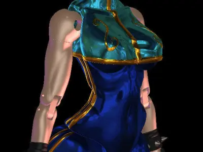 Chun li Sport outfit articulate 3D print model