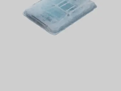 Icecovered Car Roof model Low-poly 3D model