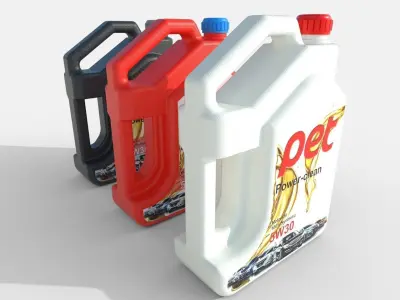 Motor Oil Bottle Model-2A Low-poly 3D model