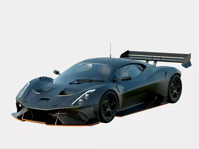 Brabham BT62 2018 Road Legal Version Low-poly 3D model