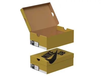 Nike Shoe Box PBR 15 Low-poly 3D model