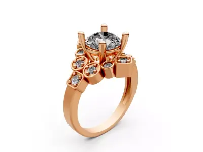 Luxury Iconic Engagement Ring  3D print model