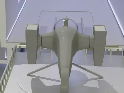 sci-fi dragon spacedrone Free low-poly 3D model