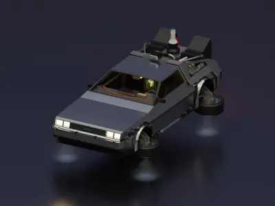DELOREAN BACK TO THE FUTURE 3D model